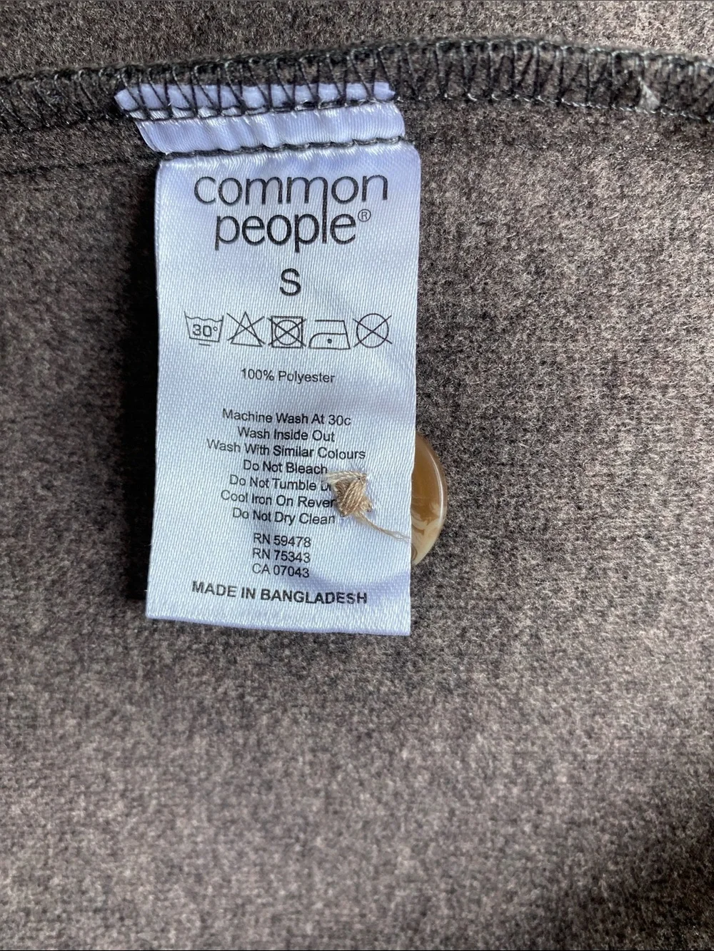 Men's Wool Pea Coat in Brown by Common People